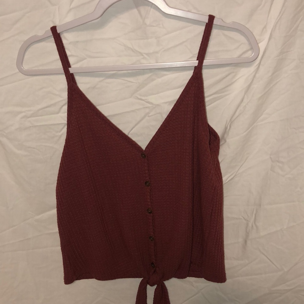 Dark pink wild flower tank top
